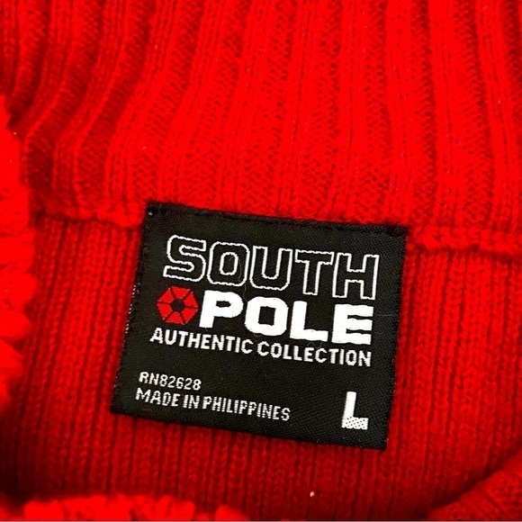 SOUTH Pole men’s Red turtle neck sweater size L. - Picture 5 of 5